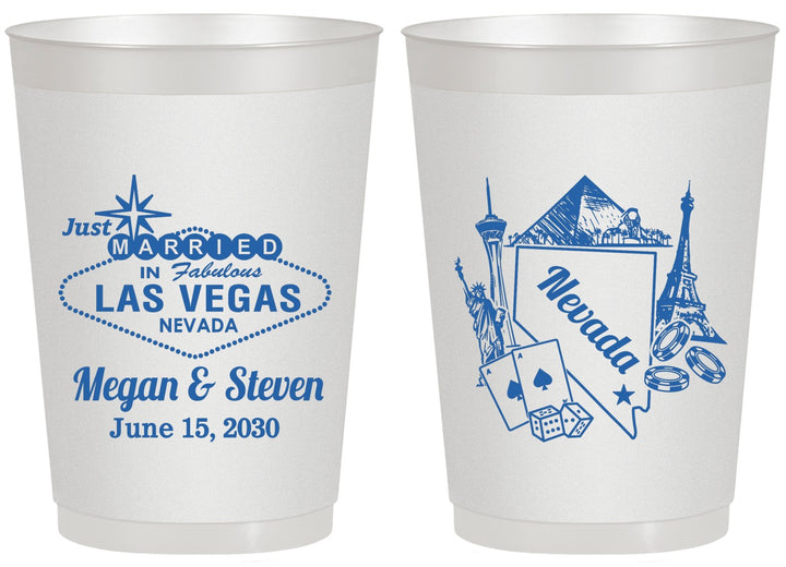 Personalized Wedding 20 oz Frosted Cups - Nevada | 177