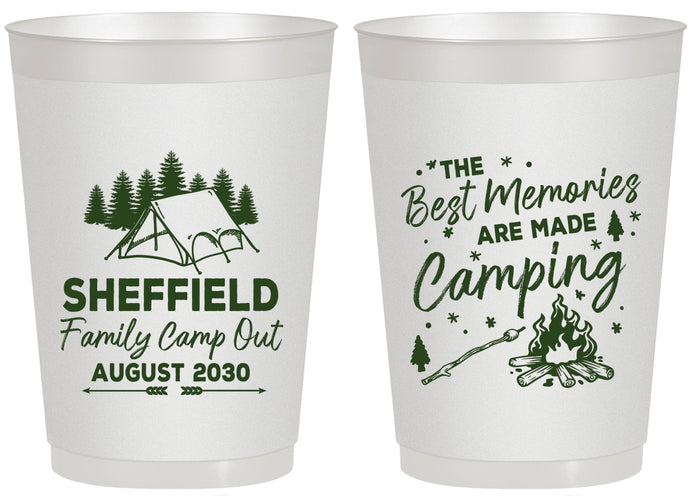 Personalized Family Vacation 20 oz Frosted Cups - Camping Park | 180015