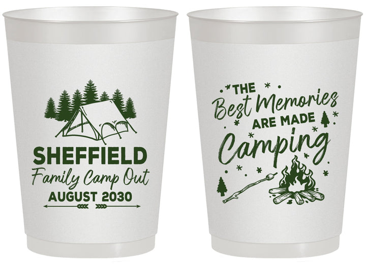 Personalized Family Vacation 20 oz Frosted Cups - Camping Park | 180015