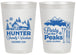 Personalized Family Vacation 20 oz Frosted Cups - Ski Trip Peaks | 180020