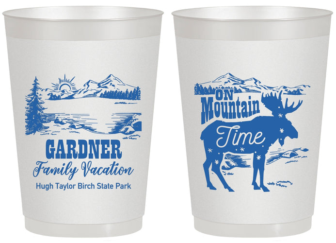 Personalized Family Vacation 20 oz Frosted Cups - Mountain | 180029