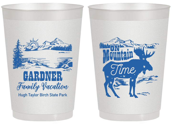 Personalized Family Vacation 20 oz Frosted Cups - Mountain | 180029