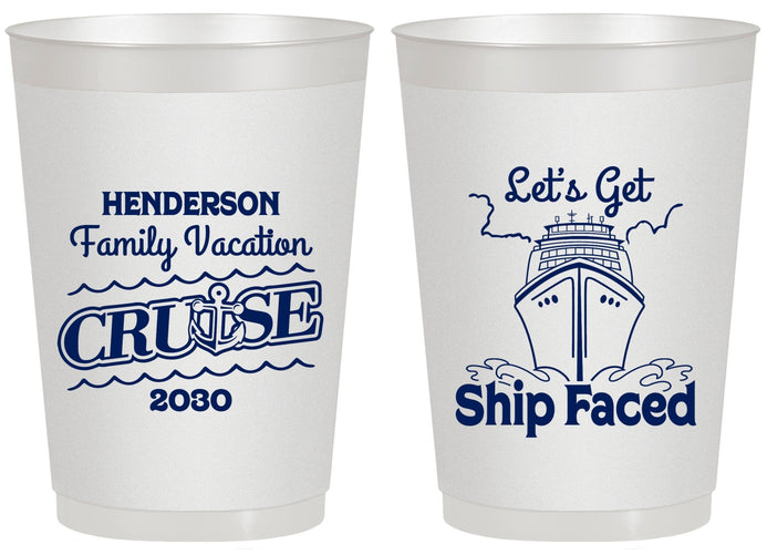 Personalized Family Vacation 20 oz Frosted Cups - Cruise | 180038