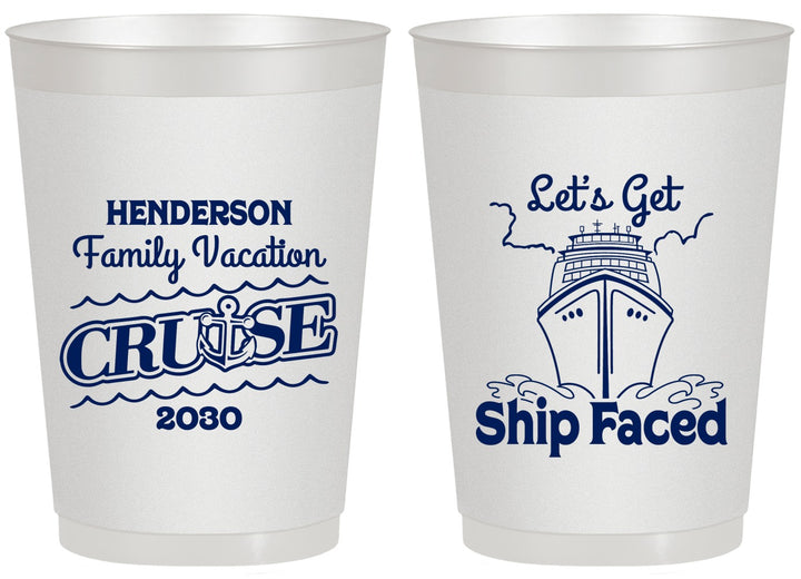 Personalized Family Vacation 20 oz Frosted Cups - Cruise | 180038