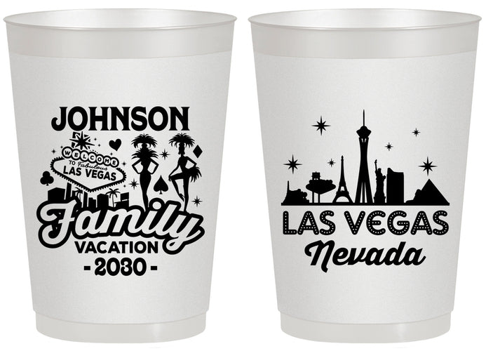 Personalized Family Vacation 20 oz Frosted Cups - Las Vegas | 180048
