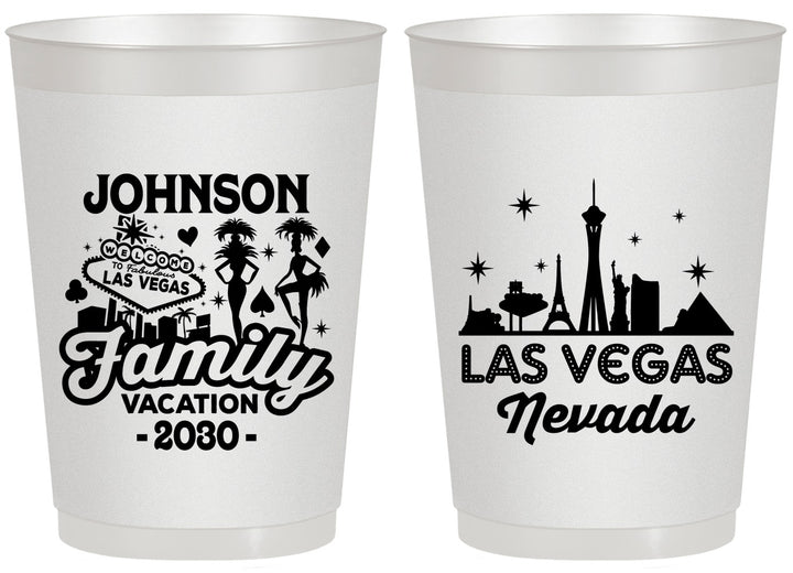 Personalized Family Vacation 20 oz Frosted Cups - Las Vegas | 180048