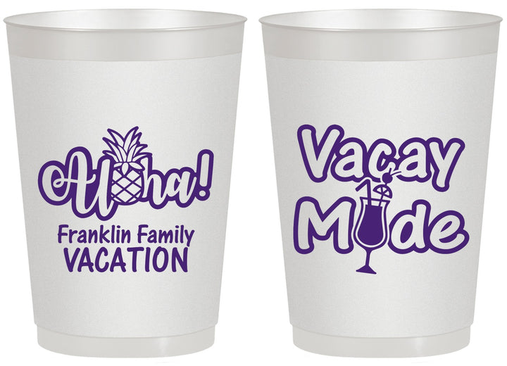 Personalized Family Vacation 20 oz Frosted Cups - Hawaii | 180053
