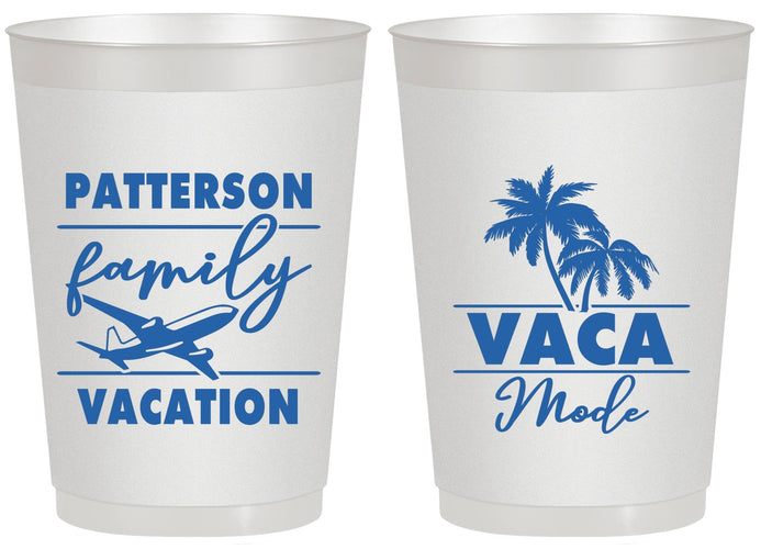 Personalized Family Vacation 20 oz Frosted Cups - Vaca Mode Trip | 180054