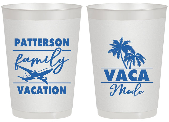 Personalized Family Vacation 20 oz Frosted Cups - Vaca Mode Trip | 180054