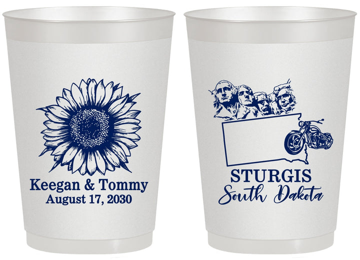 Personalized Wedding 20 oz Frosted Cups - South Dakota | 190