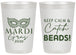 Personalized Mardi Gras 20 oz Frosted Cups - Beads Nola | 190007