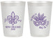 Personalized Mardi Gras 20 oz Frosted Cups - Fleur De Lis | 190010