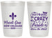 Personalized Mardi Gras 20 oz Frosted Cups - Fleur De Lis | 190013
