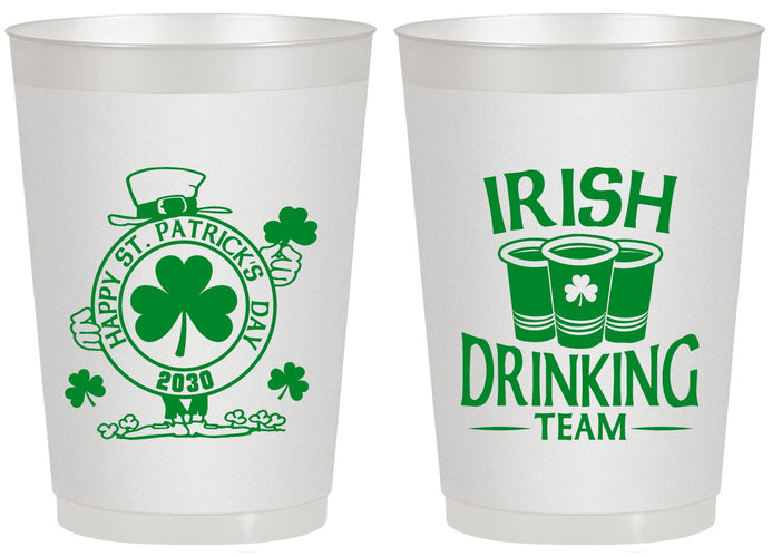Personalized St Patricks Day 20 oz Frosted Cups - Irish Drinking Team | 200006
