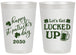 Personalized St Patricks Day 20 oz Frosted Cups - Lucked Up | 200007