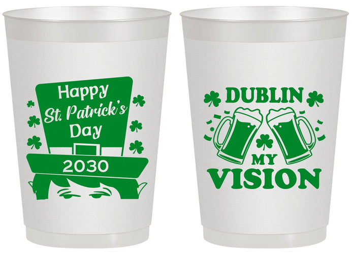 Personalized St Patricks Day 20 oz Frosted Cups - Dublin My Vision | 200016