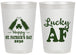 Personalized St Patricks Day 20 oz Frosted Cups - Lucky Af | 200017