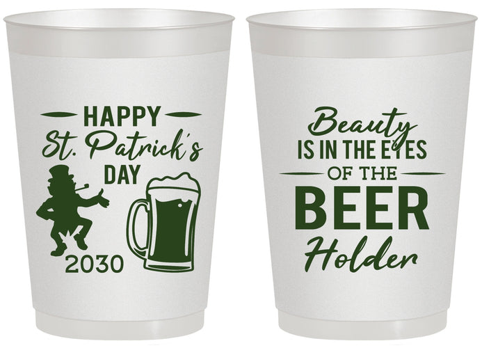 Personalized St Patricks Day 20 oz Frosted Cups - Leprechaun | 200019