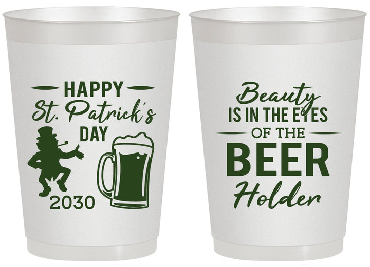 Personalized St Patricks Day 20 oz Frosted Cups - Leprechaun | 200019