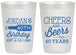 Personalized Birthday 20 oz Frosted Cups - Cheers Beers To 40 Years | 20002