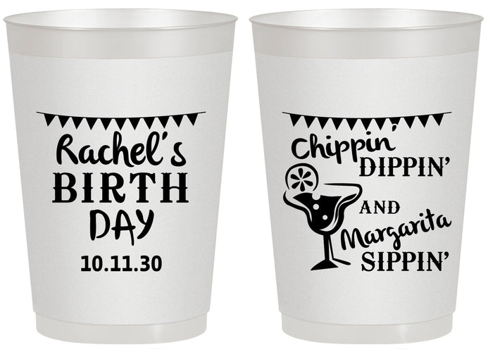 Personalized Birthday 20 oz Frosted Cups - Fiesta Margarita | 20009
