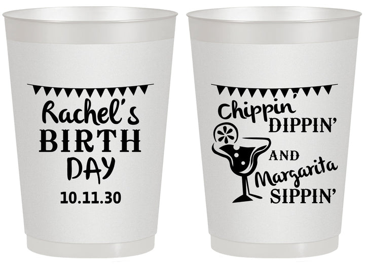 Personalized Birthday 20 oz Frosted Cups - Fiesta Margarita | 20009