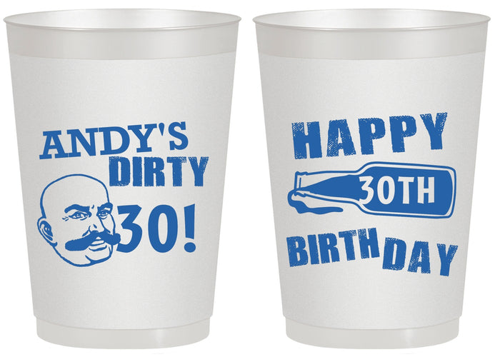 Personalized Birthday 20 oz Frosted Cups - 30th | 20012
