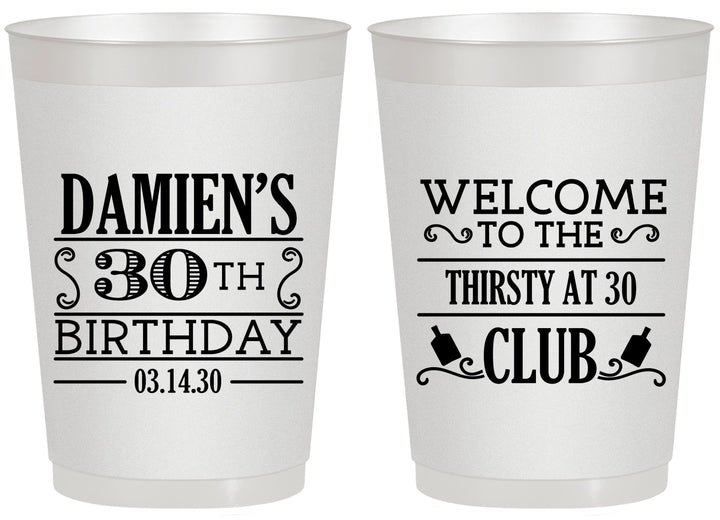 Personalized Birthday 20 oz Frosted Cups - 30th | 20016