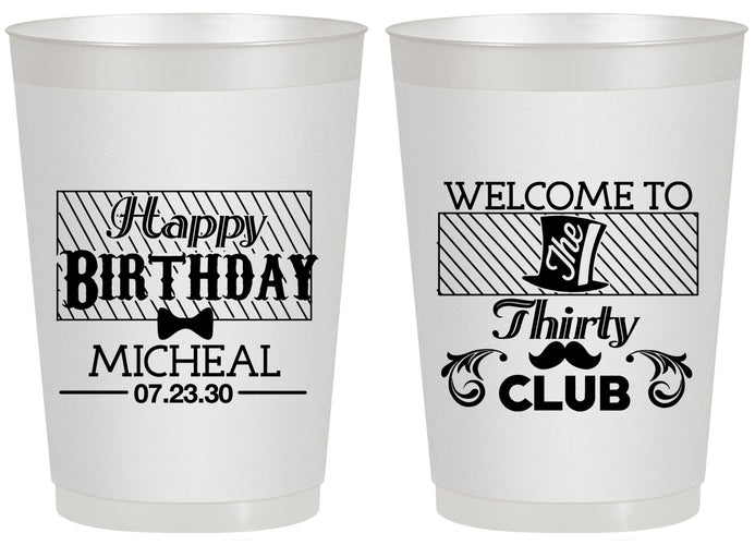 Personalized Birthday 20 oz Frosted Cups - 30th | 20018