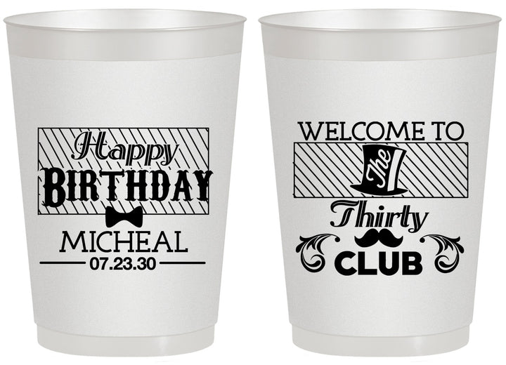 Personalized Birthday 20 oz Frosted Cups - 30th | 20018