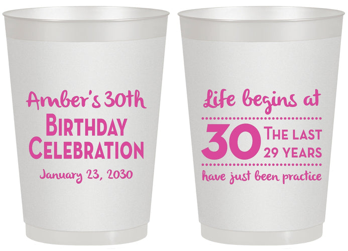 Personalized Birthday 20 oz Frosted Cups - 30th The Last 29 Years | 20019