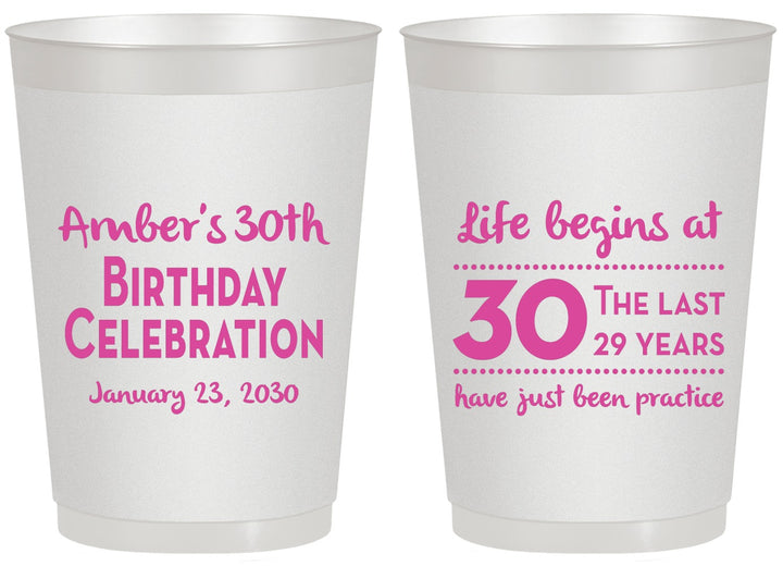 Personalized Birthday 20 oz Frosted Cups - 30th The Last 29 Years | 20019