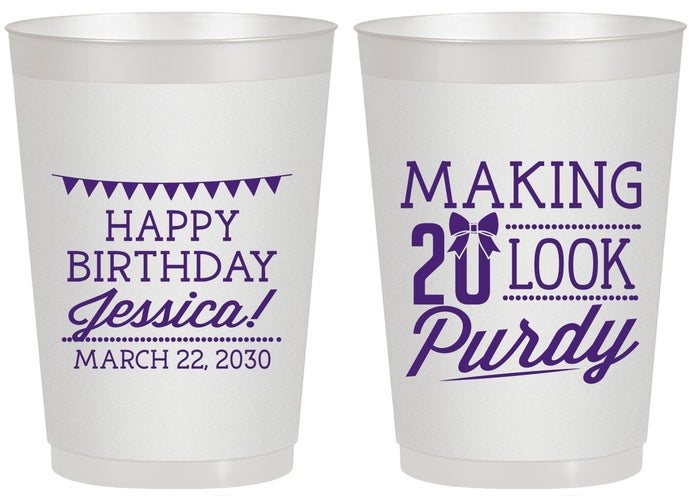 Personalized Birthday 20 oz Frosted Cups - 20th | 20021