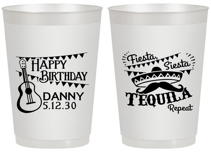 Personalized Birthday 20 oz Frosted Cups - Fiesta Siesta Tequila | 20033