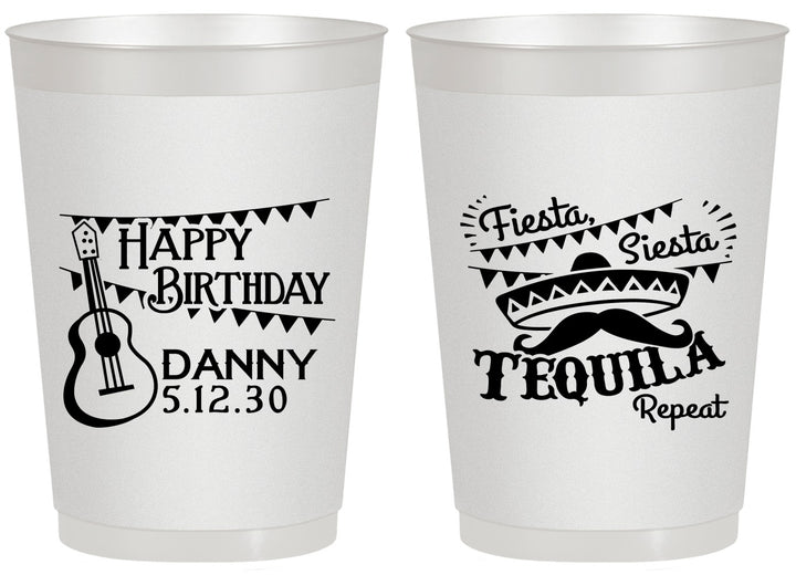 Personalized Birthday 20 oz Frosted Cups - Fiesta Siesta Tequila | 20033