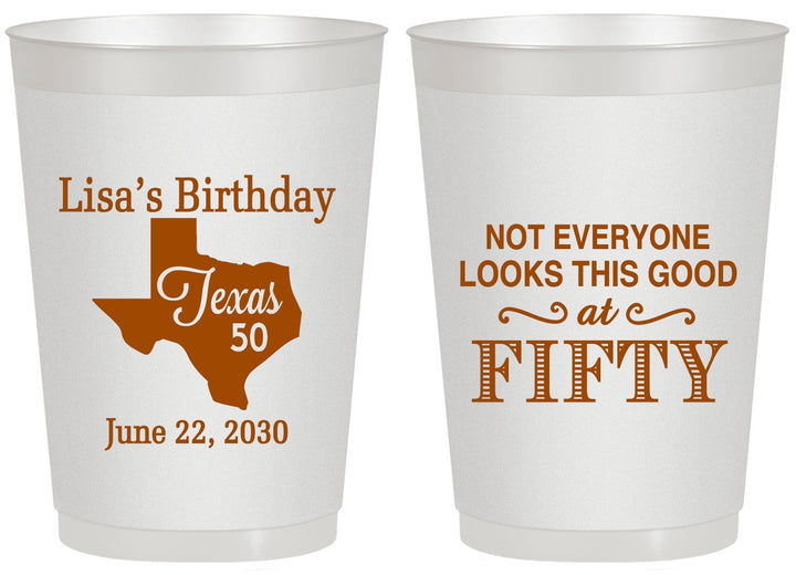 Personalized Birthday 20 oz Frosted Cups - 50th | 20051