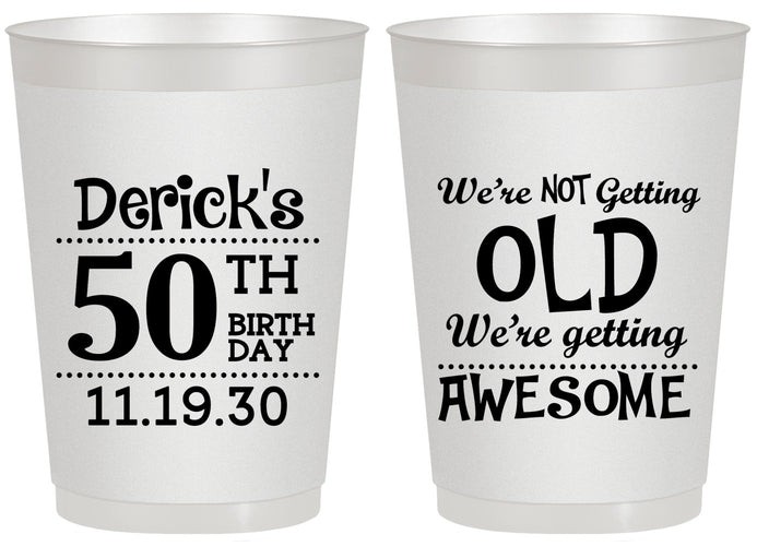 Personalized Birthday 20 oz Frosted Cups - 50th | 20052