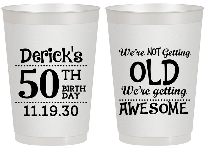 Personalized Birthday 20 oz Frosted Cups - 50th | 20052