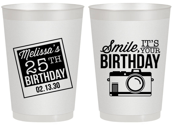 Personalized Birthday 20 oz Frosted Cups - 25th | 20053