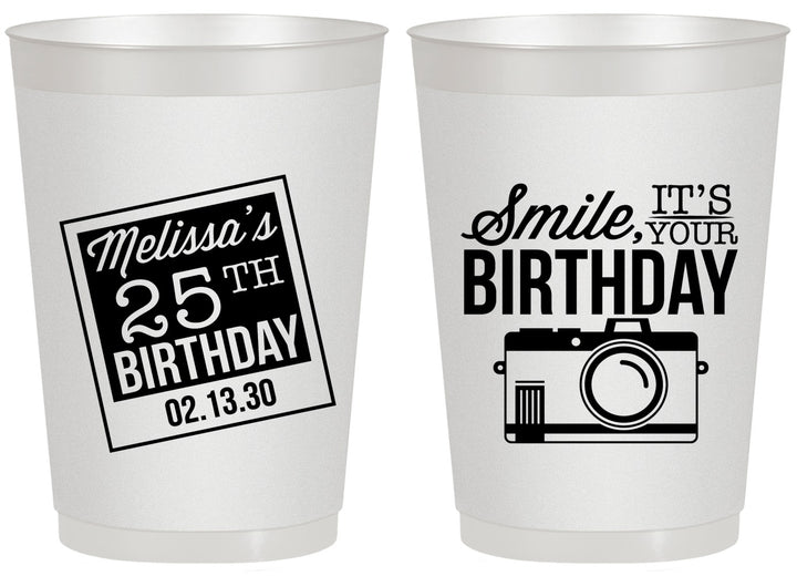 Personalized Birthday 20 oz Frosted Cups - 25th | 20053