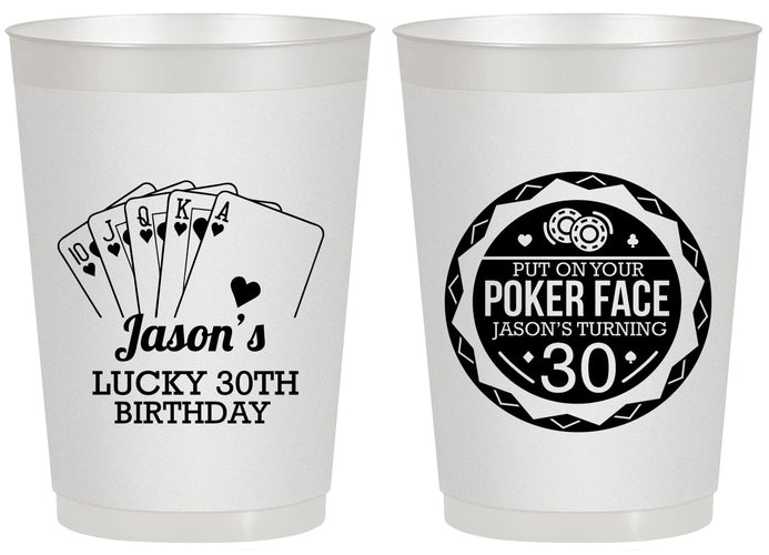 Personalized Birthday 20 oz Frosted Cups - 30th Las Vegas | 20060