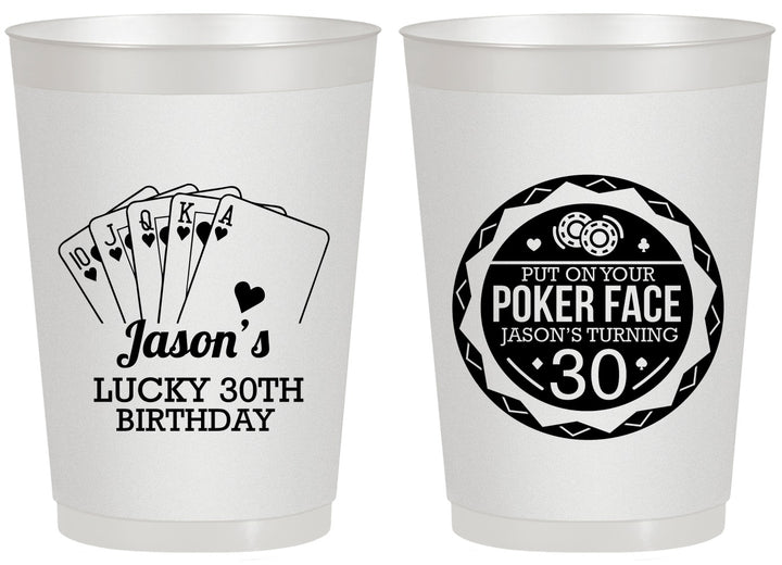 Personalized Birthday 20 oz Frosted Cups - 30th Las Vegas | 20060