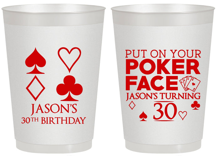Personalized Birthday 20 oz Frosted Cups - 30th Las Vegas | 20062