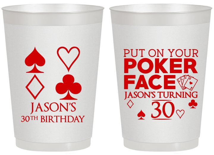 Personalized Birthday 20 oz Frosted Cups - 30th Las Vegas | 20062