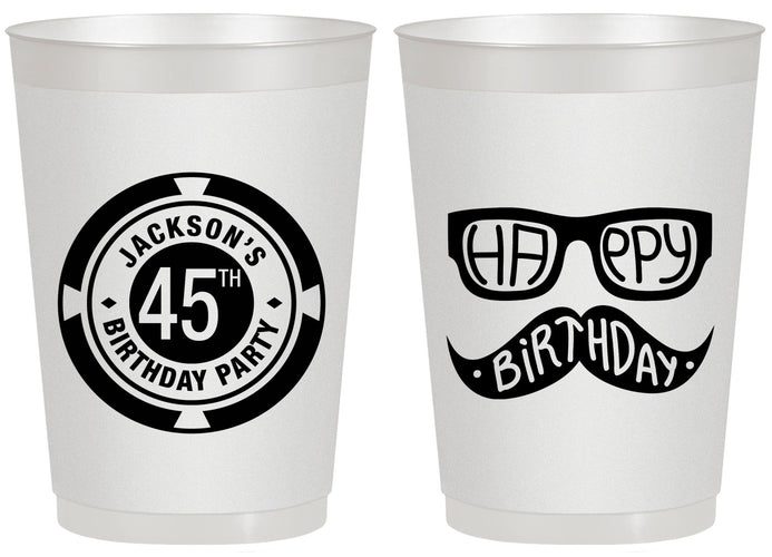 Personalized Birthday 20 oz Frosted Cups - 45th Las Vegas | 20064