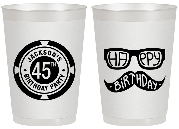 Personalized Birthday 20 oz Frosted Cups - 45th Las Vegas | 20064