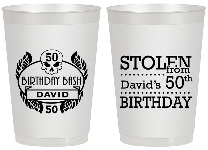 Personalized Birthday 20 oz Frosted Cups - 50th | 20068