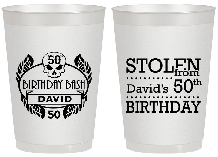 Personalized Birthday 20 oz Frosted Cups - 50th | 20068
