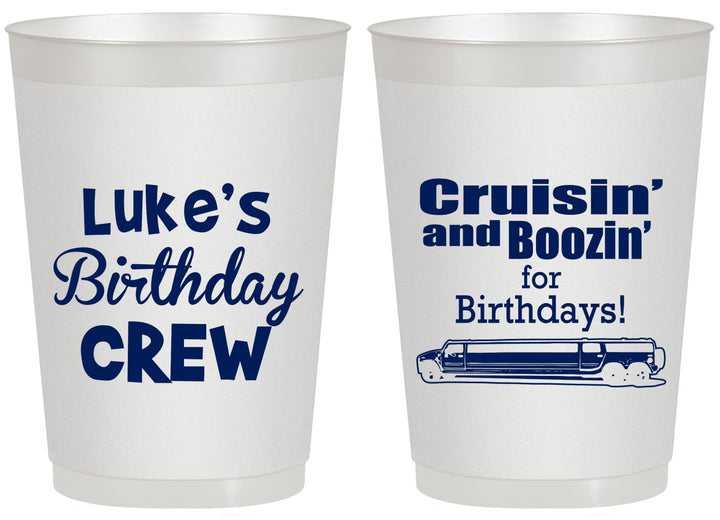 Personalized Birthday 20 oz Frosted Cups - Crusin Boozin | 20073