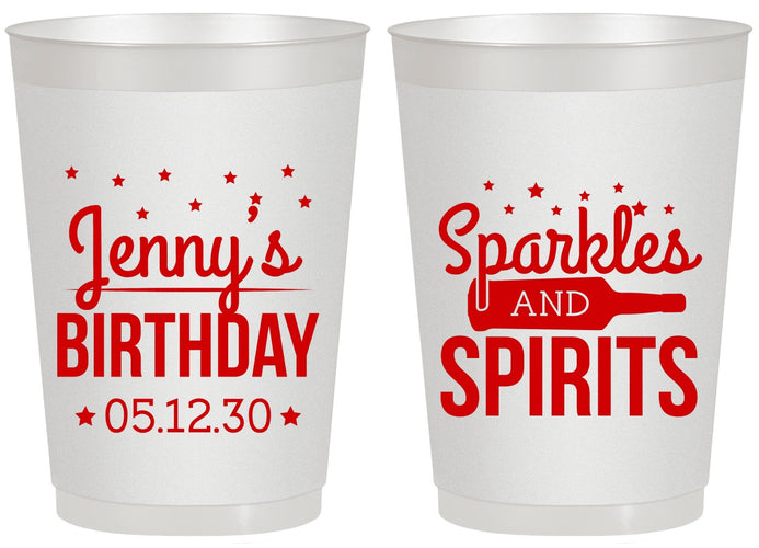 Personalized Birthday 20 oz Frosted Cups - Sparkles Spirits | 20083